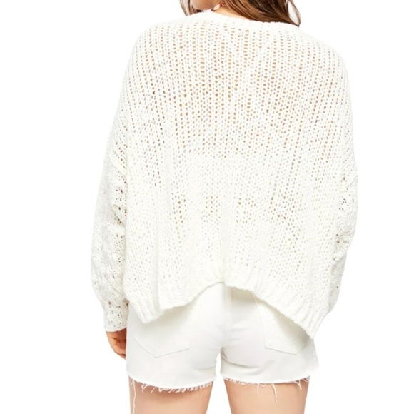🌸New🌸 Free People Textured Long Sleeve Sweater M - Picture 2 of 11